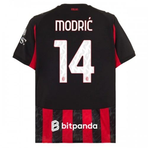 Fotballtrøye AC Milan Modrić 14 Hjemmedrakt 2025-26 Kortermet Fotballtrøye AC Milan Modrić 14 Hjemmedrakt 2025-26 Kortermet
